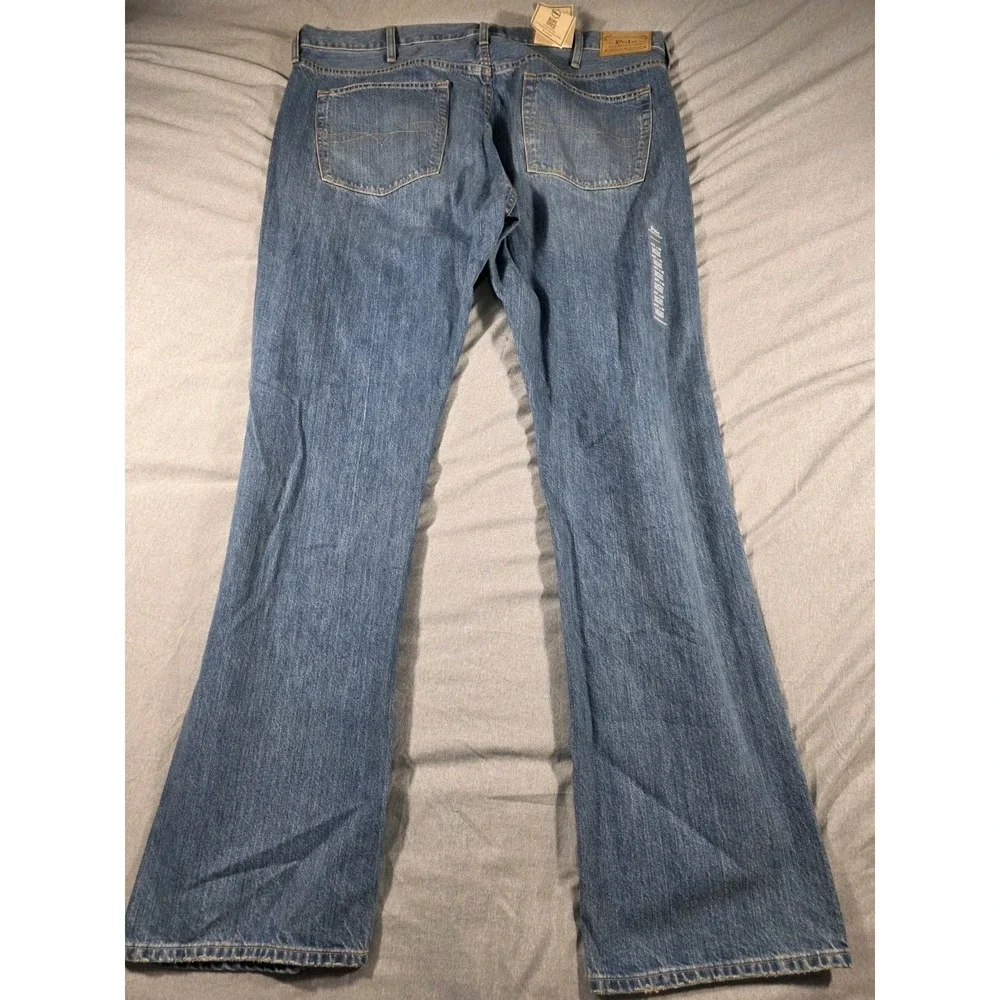 NEW Polo Ralph Lauren‎ Hampton Straight Jeans Blue Denim Tall 42Tx36 (44 Waist)